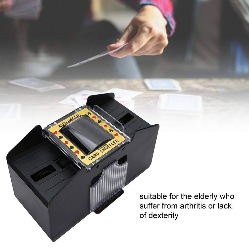

Board Game Poker Playing Cards Automatic Poker Shuffler Card Shuffling Machine Dustproof Portable Carrying Decor