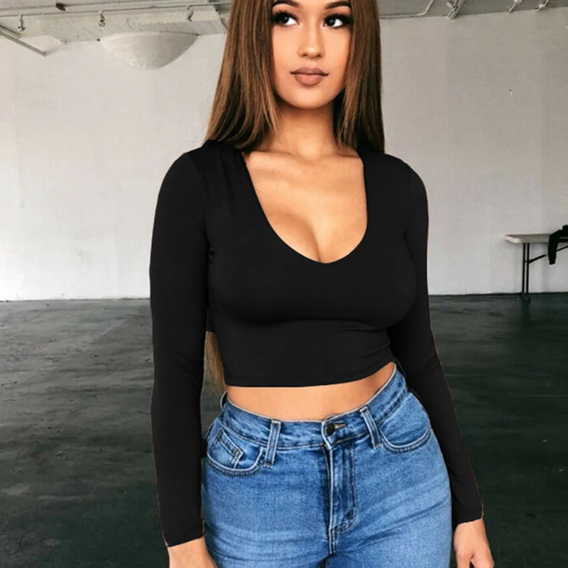 Женский Белый Топ для занятий йогой Майки кроп топы тренировок с длинным рукавом