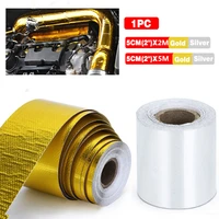 a gold 2 thermal exhaust tape air intake heat insulation shield wrap reflective heat barrier self adhesive engine 2 inch 25m