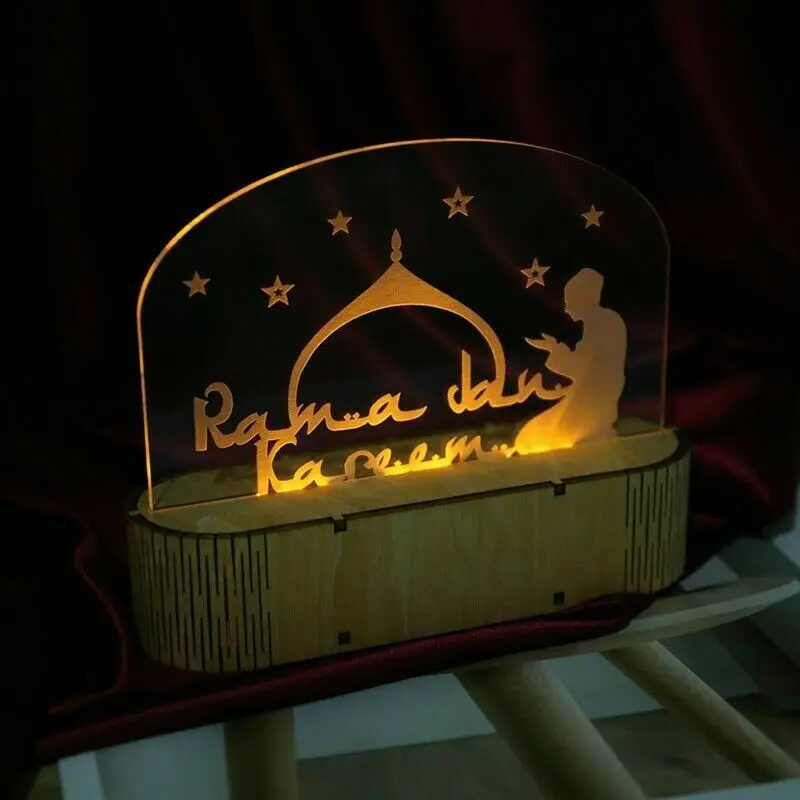 LED Night Light Table Lamp Islam Eid Mubarak Ramadan Decoration LED Lamp home Decor Night Light Desk Lamp Party Supplies