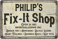 philips fix it shop aluminum sign bar pub garage hotel diner cafe home iron mesh fence farm supermarket mall fores