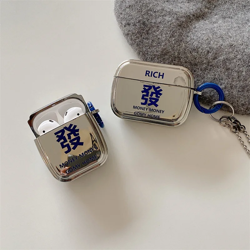 

Electroplated Rich Apple AirPods 2 Case Cover AirPods Pro Case IPhone Earphone Accessories Air Pod Case Air Pods Pro Cases