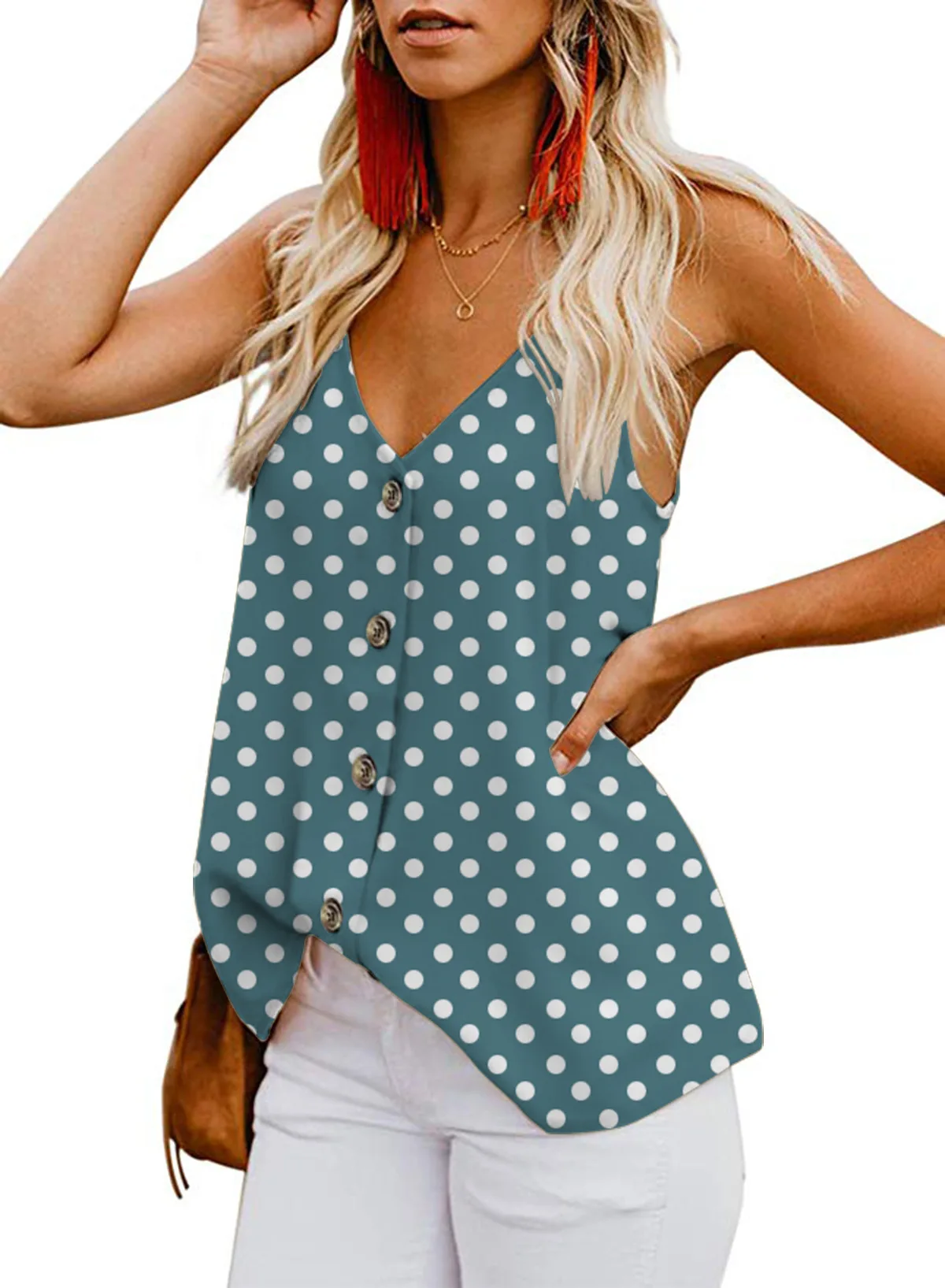 Одежда OWLPRINCESS Летняя Сексуальная Повседневная футболка с принтом в горошек на