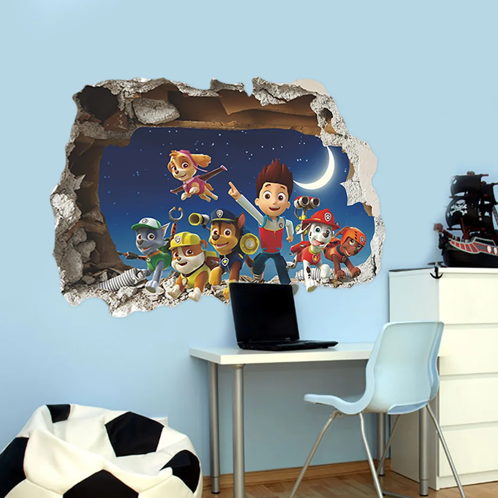 Наклейки на стену с мультяшными персонажами Диснея 3D наклейки сделай сам для