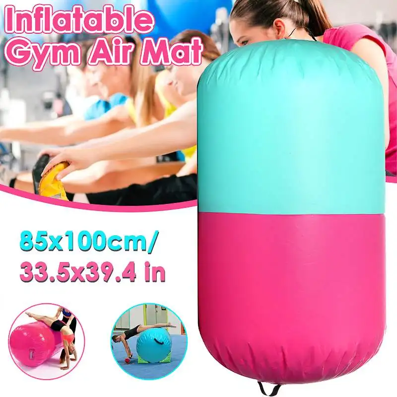 Colchoneta de aire inflable de 85x100cm, colchoneta cilíndrica para gimnasia, gimnasio, entrenamiento,...