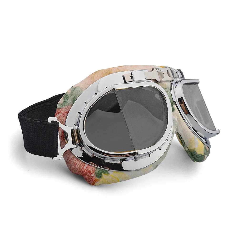 Цветочные рамки ретро мотоциклетные очки винтажные мото классические для Harley Pilot