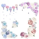 Пиона, розы, цветы, настенные Стикеры, художественные наклейки для детской комнаты, домашний декор для детской комнаты, подарок, гостиная, кухня, фон для телевизора, роспись, декоративные наклейки