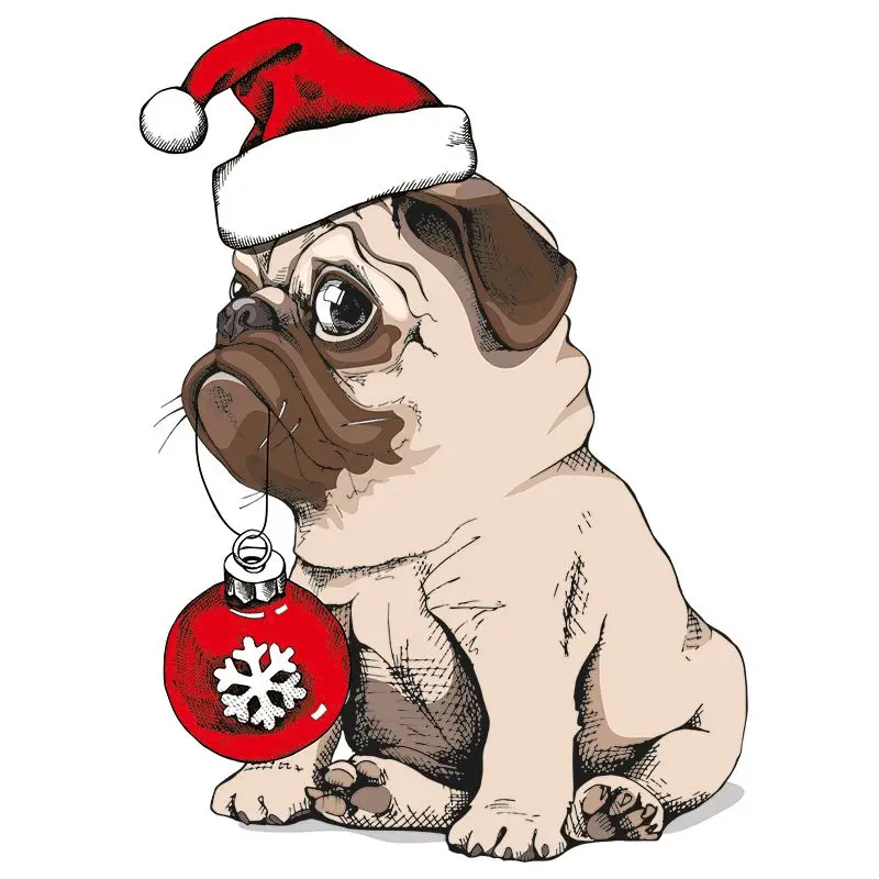 

Рамки DIY картина маслом по номерам собака в шапке Санты по номерам цветы картины для гостиной настенное искусство домашний декор