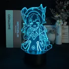 Klee Genshin ударный 3D ночник, игра для спальни, светильник льник, милый красочный подарок на день рождения, светодиодная лампа манга, милый детский подарок