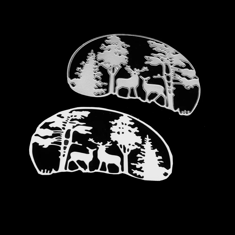 Металлические штампы с лесом и оленем трафареты для изготовления карт