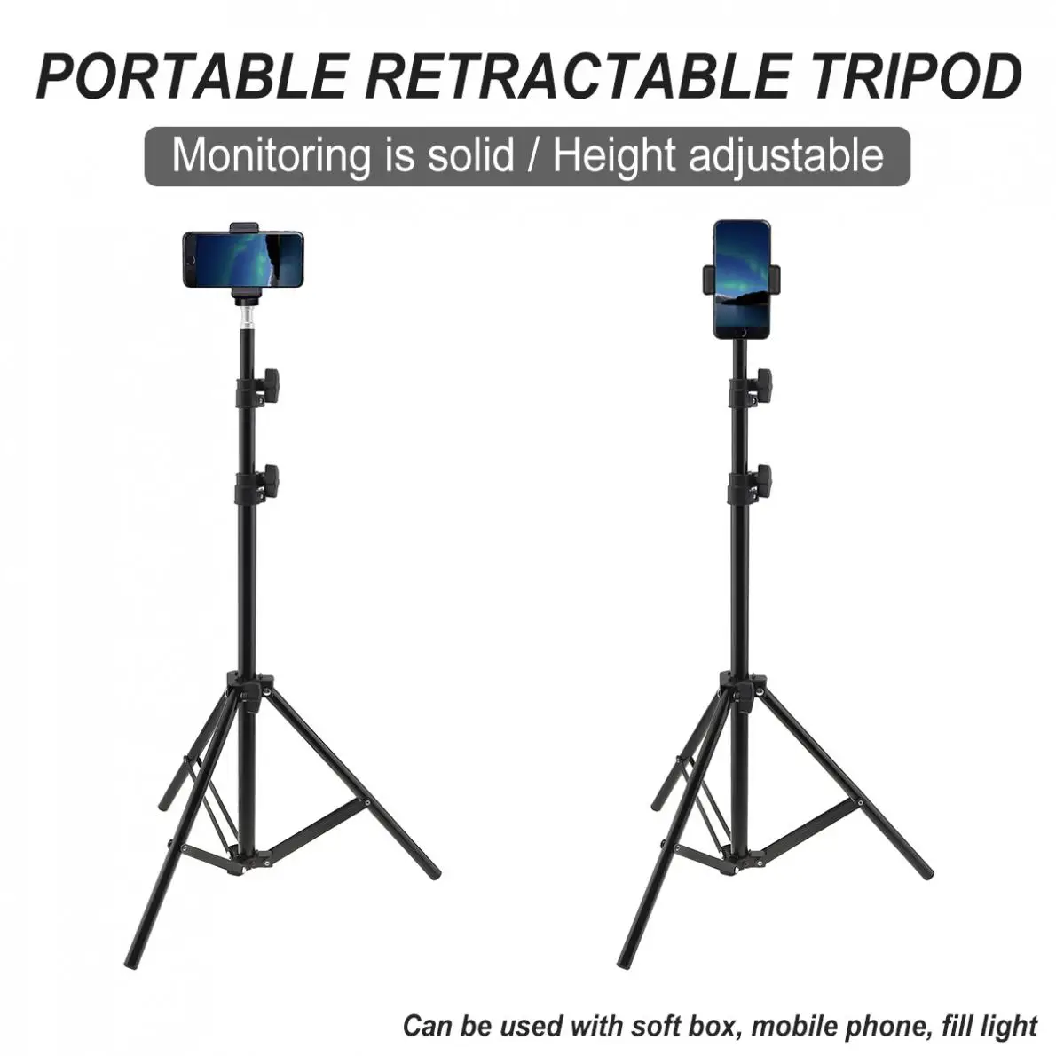 

160cm Selfie Ring Fill Light Tripod Photography Light Stand Fit for Live / Photo / Studio / Video / Lighting Studio Kits