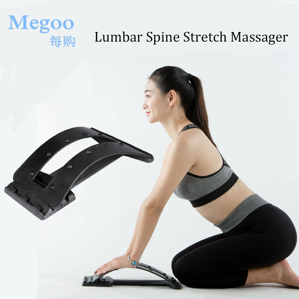 

Four Level Adjustable Neck Back Lumbar Spine Stretcher Massager Magnetic Therapy Acupressure Lumbar Posture Corrector