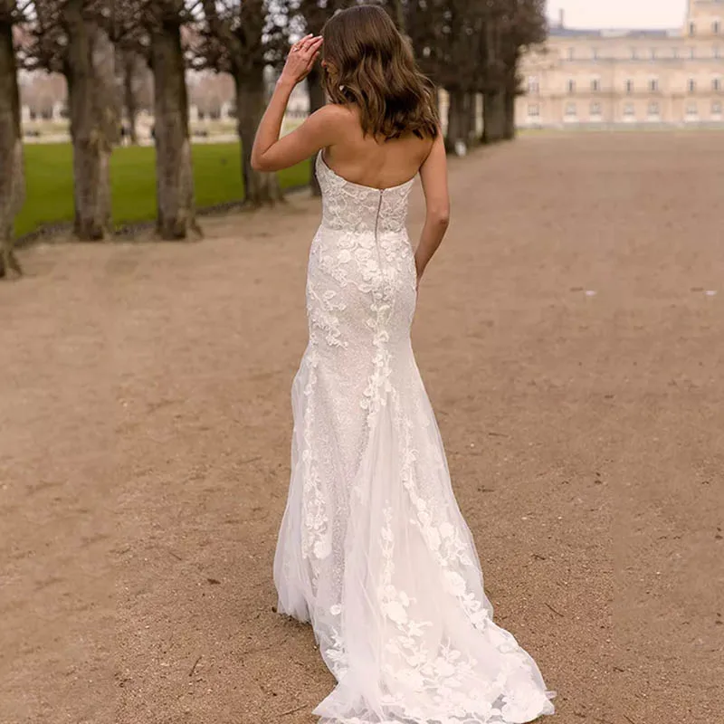 Женское свадебное платье с юбкой-годе без бретелек | Свадьбы и торжества