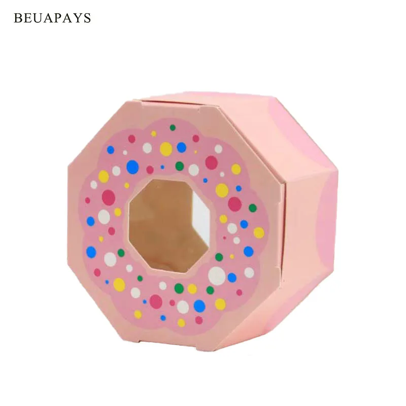

50pcs Small Dot Mosaic Candy Box Baby Shower Wedding Birthday Companion Gift Doughnut Polygon Biscuit Party Favors Decoration
