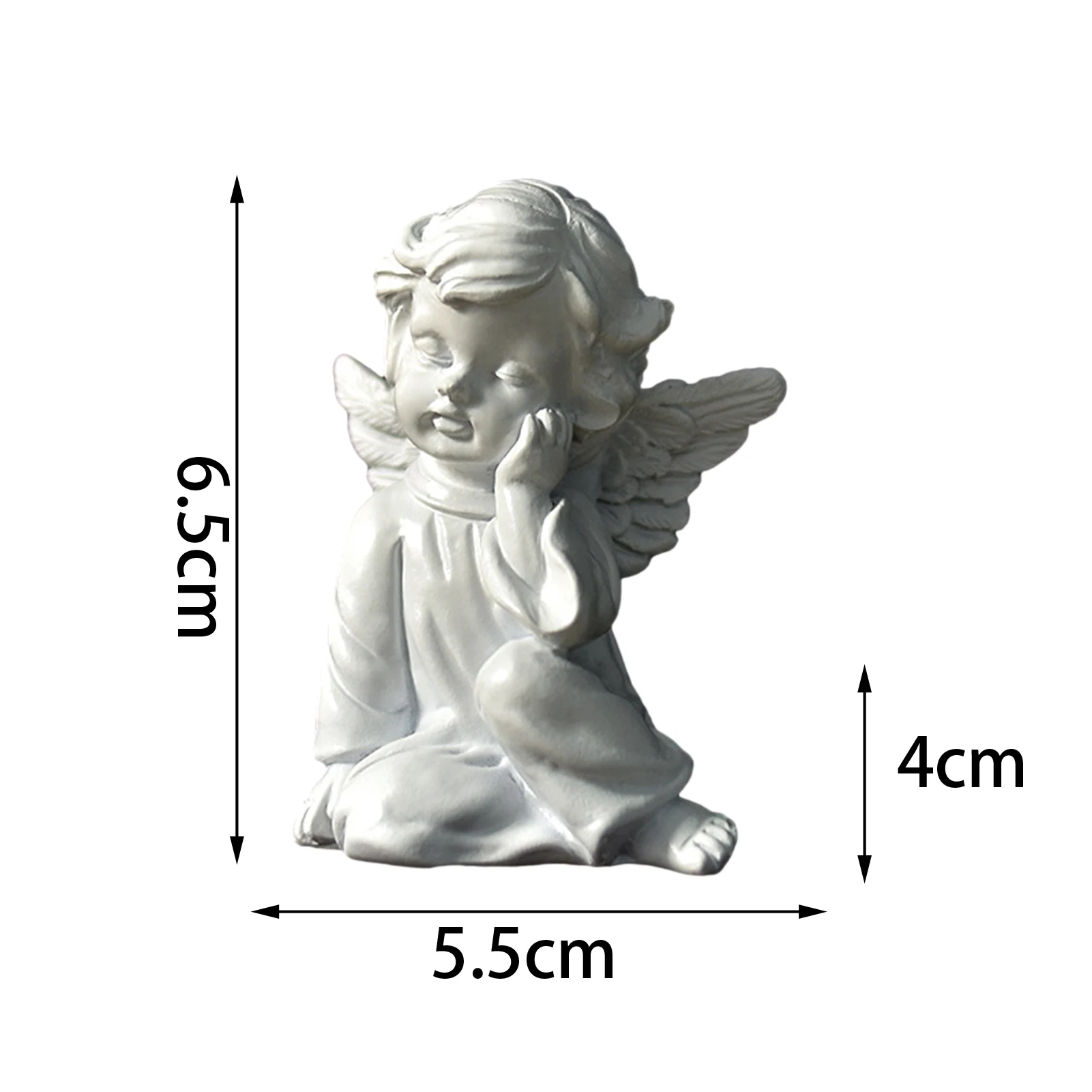 

Mini Napping Angle Sculpture Desktop Cute Resin Decorative Statue Angel Figurines for Home Ornament Indoor Decoration Gift