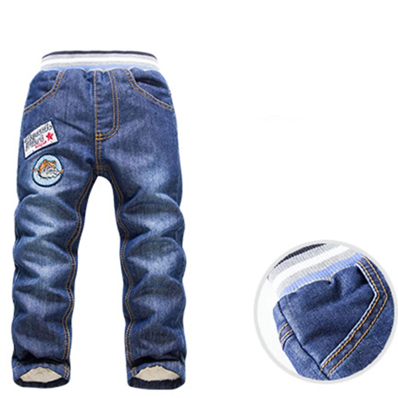 

Baby Boy Jeans Pants Winter Jean 2-7Y Boys Jeans Pants 2019 Add Wool Warm Clothes Children Washed Denim Jeans Boys Long Trousers