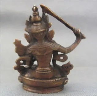 316 тибетская старая Бронзовая статуя Будды бодхисаттва манджушри Манджушри | Дом