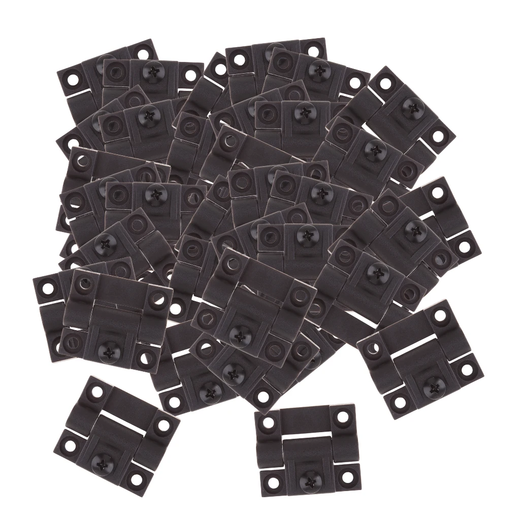 

40-Pack Door Positioning Hinges Replace for Southco E6-10-301-20, 4 Hole Adjustable Torque Hinge, Plastic, Medium