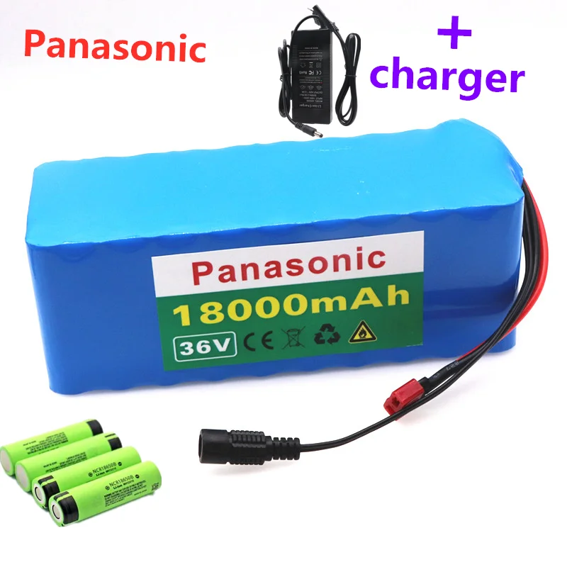 Panasonic 36V аккумулятор 10S4P 18Ah аккумулятор 500W аккумулятор высокой мощности 42V 18000mAh электровелосипед Электрический велосипед BMS+ 42v зарядное устройство