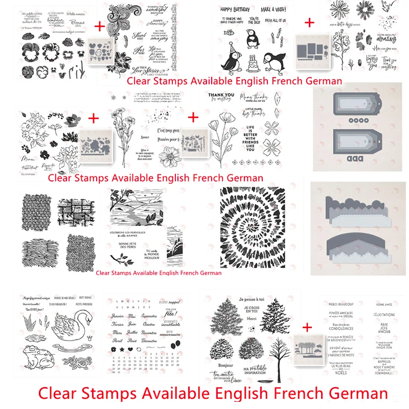 

Christmas Tree Flowers Animal New Metal Cutting Dies Stamps Scrapbook Diary Decoration Embossing Template DIY Greet Card 2021