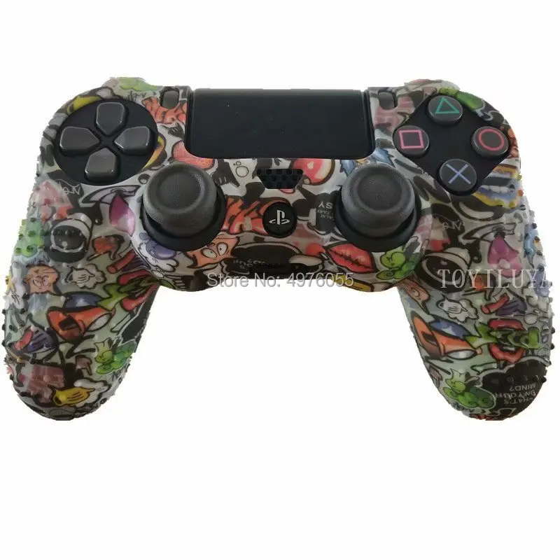 Мягкий Камуфляжный нескользящий Силиконовый чехол для Sony PlayStation Dualshock 4 PS4 Pro