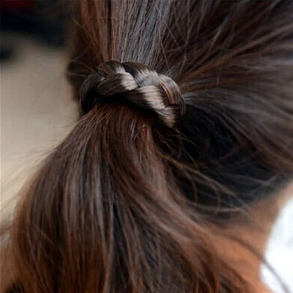 Женские прямые эластичные модная повязка для волос милые заколки хвоста