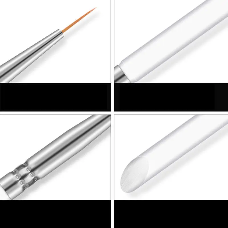 3 шт./компл. кисть для ногтей акрил горный хрусталь 2 способа УФ гель рисования