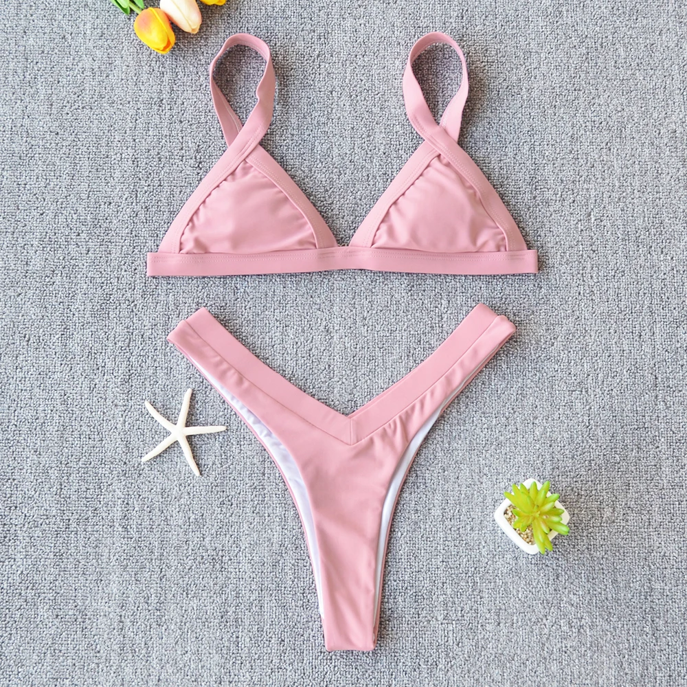 

Bikini 2021 Slido Traje De Bao Mujeres Traje De Bao Juego De Bikini Estilo Push Up Patchwork Bikini Brasileo Traje De Bao