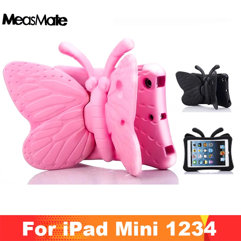 EVA противоударный чехол для iPad Mini 1 2 3 4 Мультфильм 3D бабочка настольная подставка