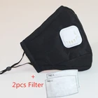 1 шт. Модная хлопковая маска для дыхания с клапаном PM2.5 противопылевая маска против загрязнения тканевый респиратор с фильтром из активированного угля