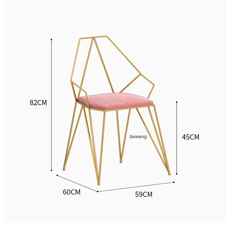 

Modern Dining Chairs Minimalist Marble Dining Chair Nordic Luxury Backrest Table and Deigner Wrought Iron Soft Seat Simple Chair