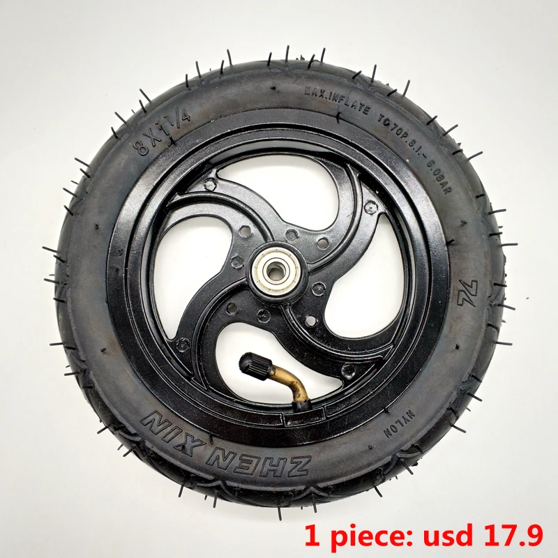 black wheel one pcs Колеса скутера надувные колеса диаметр 202x28 мм - Цвет: black wheel one pcs