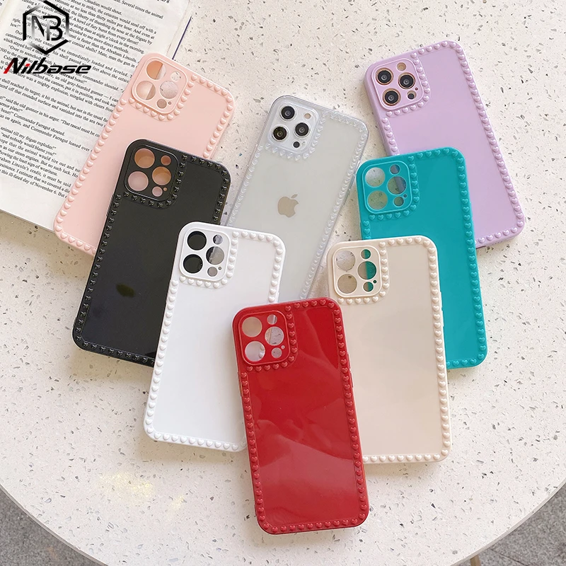 

Love Heart Case For iPhone 12 Pro Max Mini 11 X XR XS Max 6 6s 7 8 Plus SE2 Candy Colors Silicone Soft TPU Shockproof Back Cover