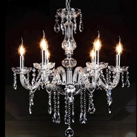 simple crystal chandelier luxury dining room clear chandelier lamp cristal e14 bulb light fixtures chandelier and pendant lamp