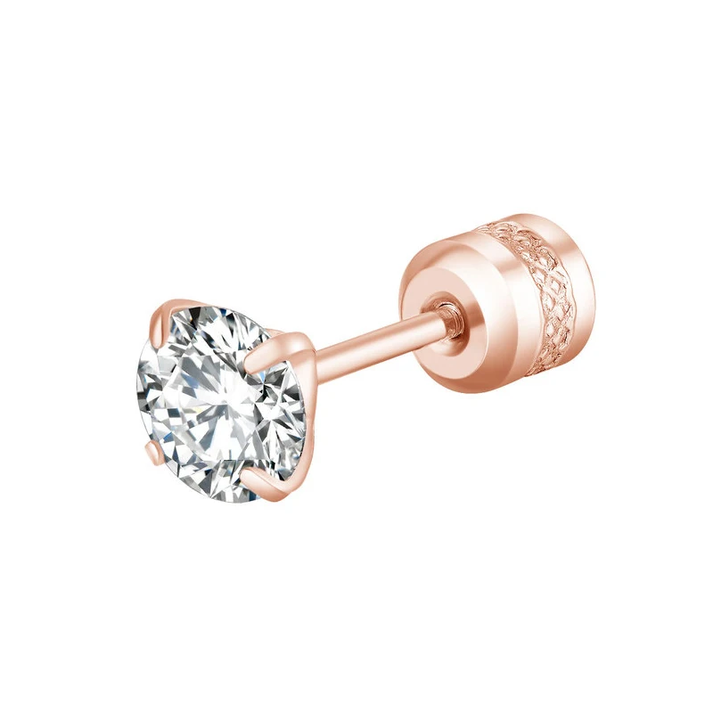 Золотые и серебряные хрустальные пирсинг круглые маленькие серьги-гвоздики для