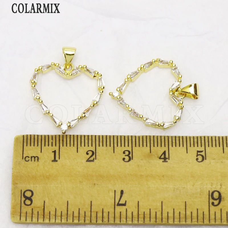 

8Pcs heart Pendant Charms Jewelry Accessories Crystal hearts Jewelry pendant Gift Fashion jewelry Pendant 8361