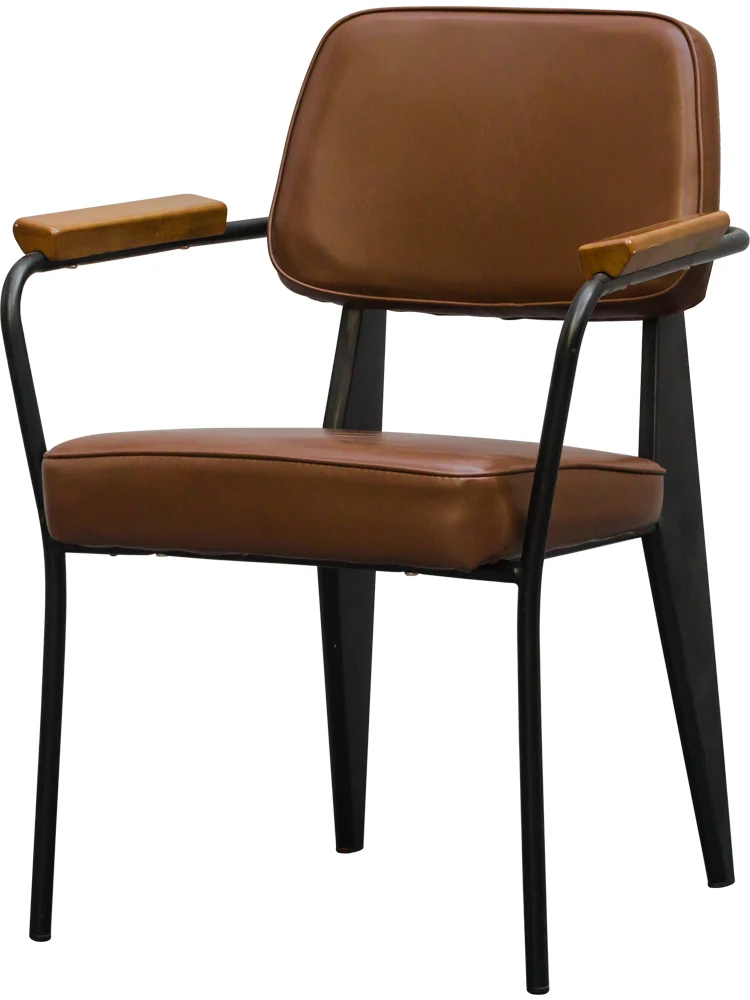 Jean Prouve RAW Скандинавское кресло в стиле милитари металлическое кофейное обеденный