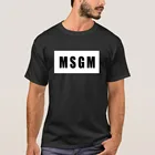MSGM Box Логотип креативность Классическая футболка 2020 Новейшая летняя мужская с коротким рукавом популярная модель унисекс