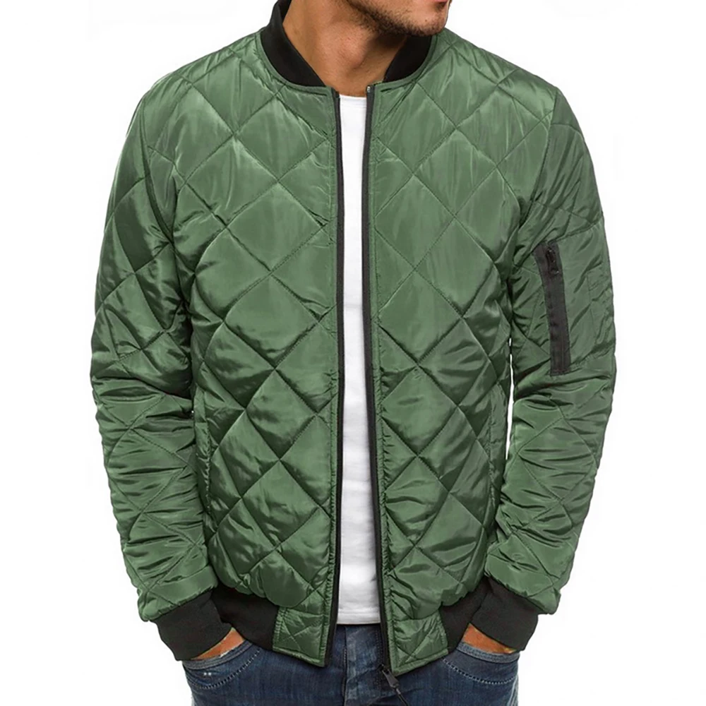 army green 1 Новинка, модные тонкие пальто, парки, Мужские Легкие ветрозащитные складывающиеся куртки, одноцветные зимние теплые мужские куртки в стиле хип-хоп, верхняя одежда - Цвет: army green 1