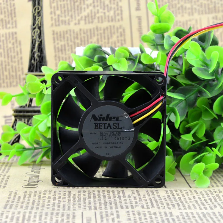 

Новый оригинальный Φ 06B 12V 0.09A 7CM 7025 3-проводной охлаждающий вентилятор