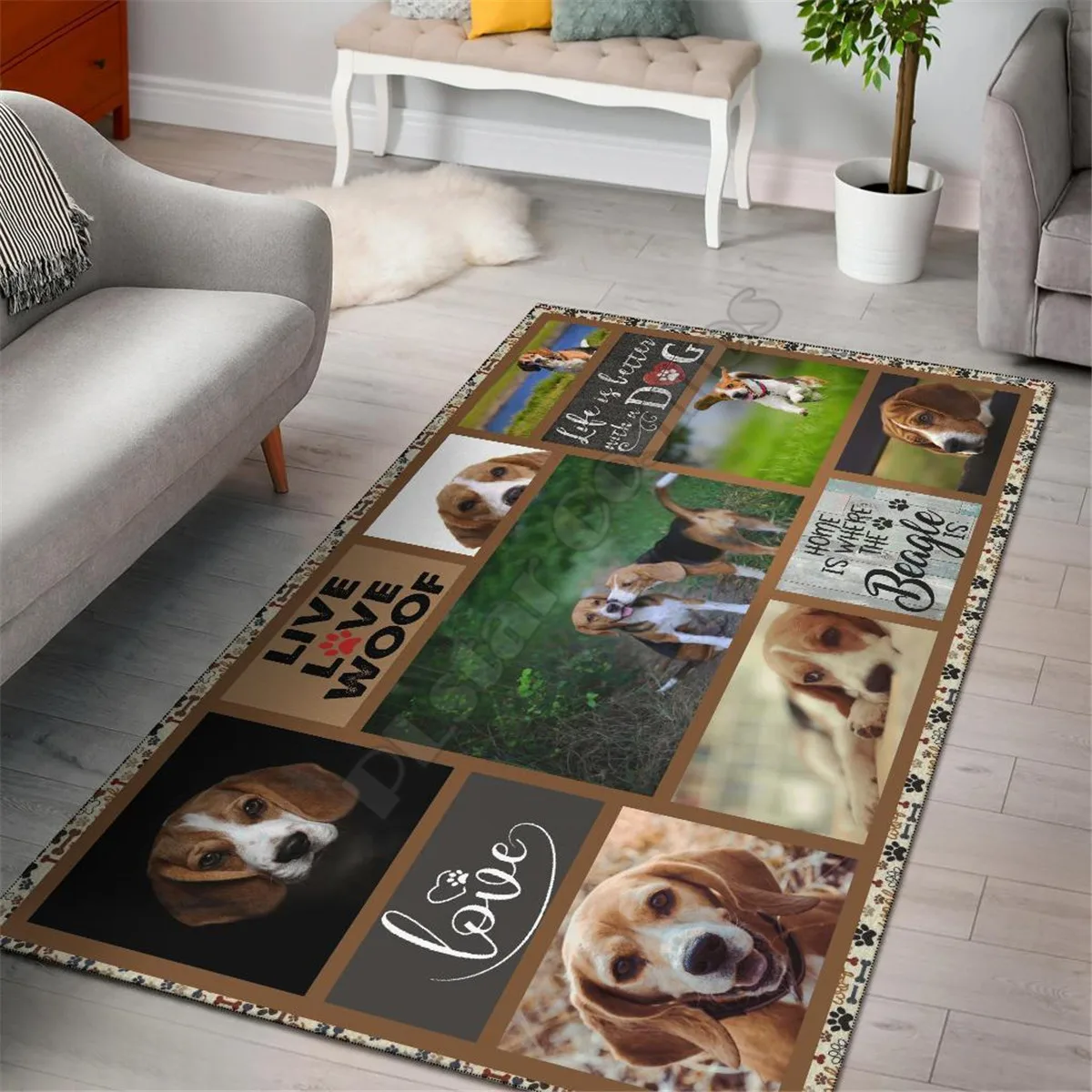 

Cute Cartoon Dogs Pugs Shepherd Dogs Floor Mats Door Mats Anti-slip Mats Carpets Bedroom Home Decoration