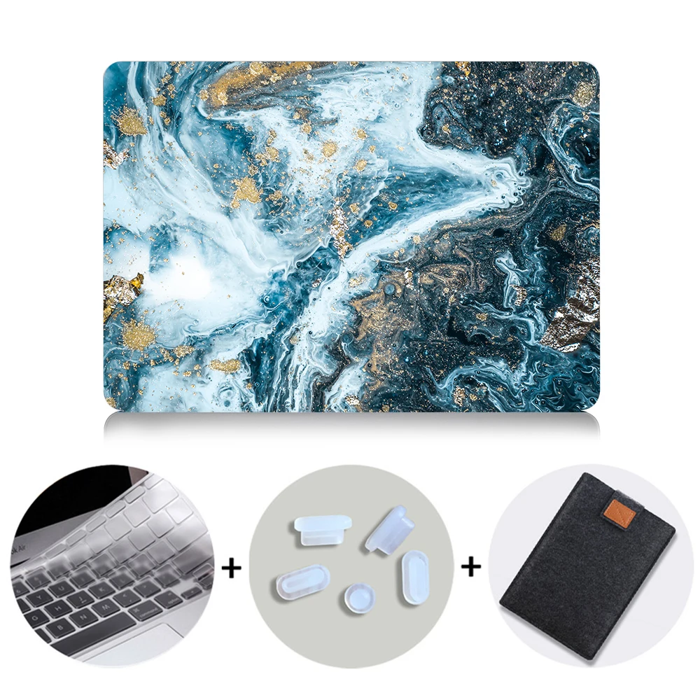 MB07 MTT Мрамор чехол для ноутбука Macbook Air Pro retina, возрастом 11, 12, 13, 15 с сенсорной панелью жесткий чехол для macbook pro 13,3 дюймов чехол для ноутбука Funda - Цвет: MB07