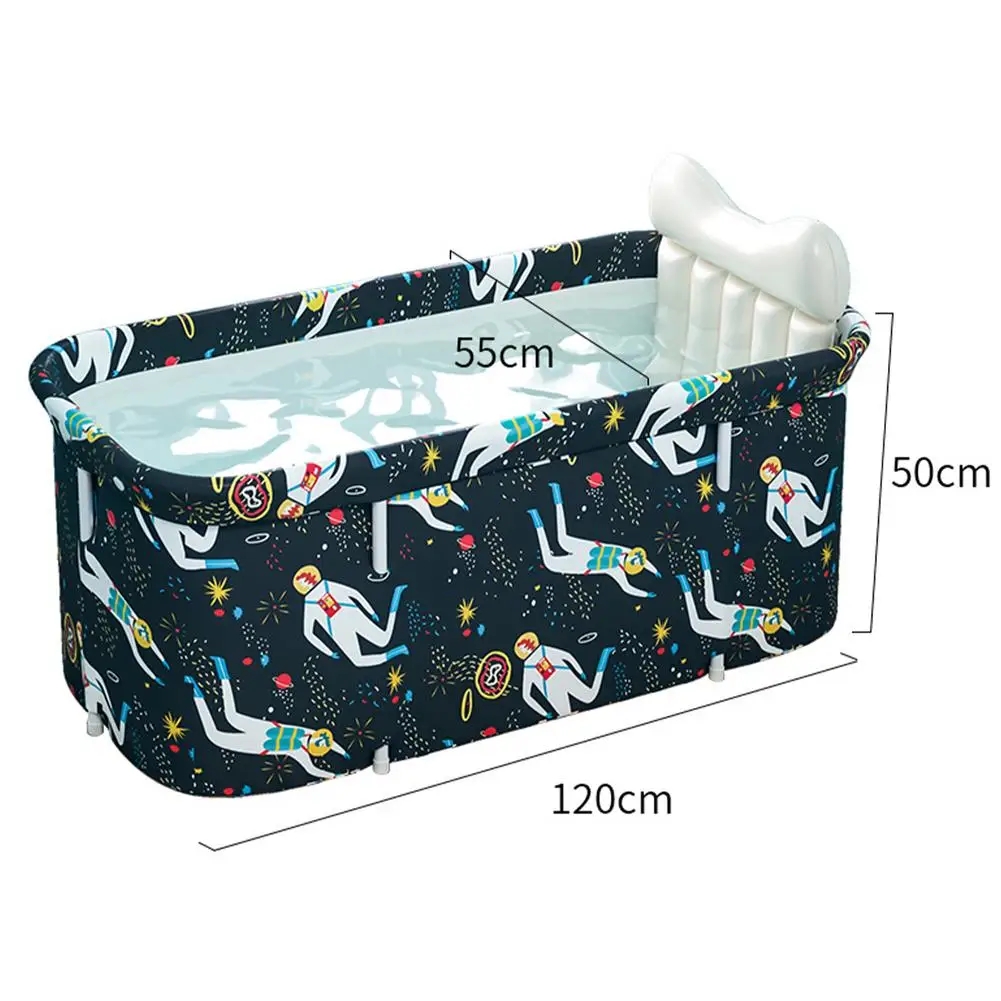 

Non-slip Bathtub Set Portable Saving Space Folding Tub Bucket Kit For Adult Family Anti-broken With Cover