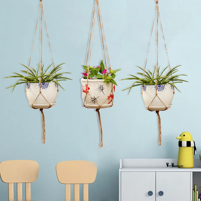 DIY садовый Горшок стол растение стеклянный террариум цветочные горшки пеньковая