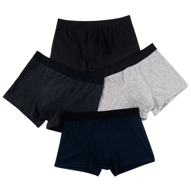 

Boxershorts Men Cotton Pack Men's Panties Spandex Underwear Man Boxer Cotton Plain Men Underpants Boxers Solid Short Homme 4PCS