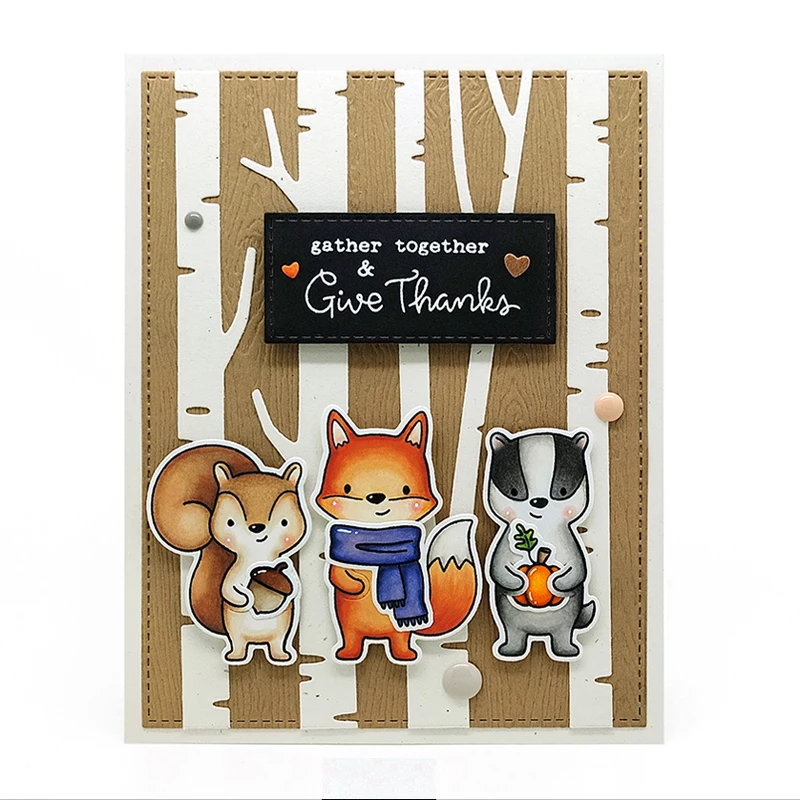 Нарезка металла "Березовые деревья" для декора фотоальбомов, скрапбукинга, открыток и ремесел из вырубки бумаги 2019 года.