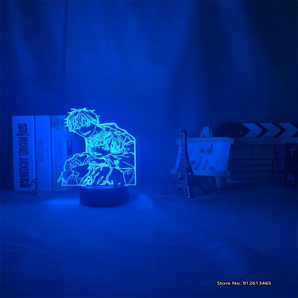 

Acrylic Transparent 3D LED Luminous Color Changing Light Japanese Animation Pattern Bedroom Decoration Color Night Light
