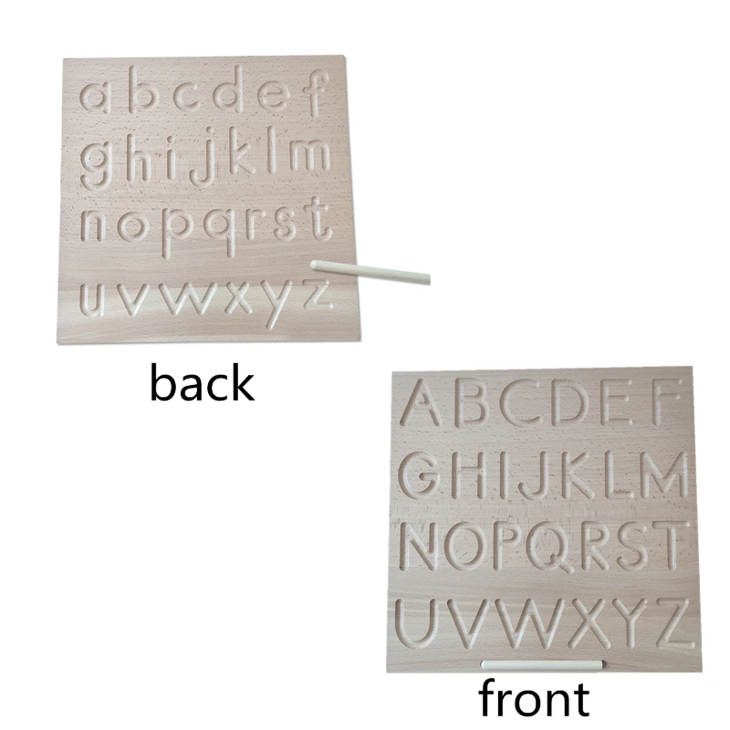 

Деревянная доска для рисования алфавита из букв Монтессори-деревянные буквы-Большие буквы для печати для малышей и дошкольников