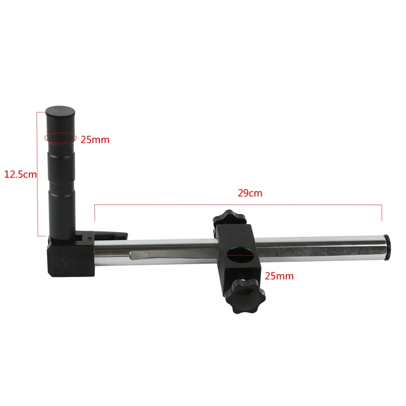 Brazo de Metal ajustable de 25mm/32mm de diámetro, soporte para vídeo industrial, soporte de mesa para microscopio