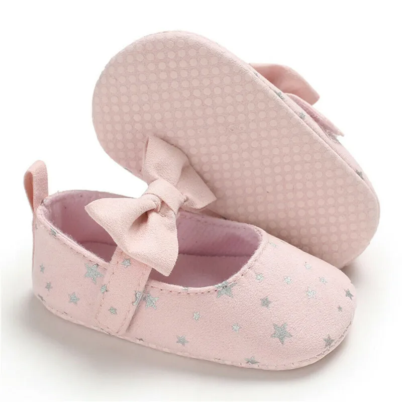 Для девочек, детская обувь, Новорожденные Детские Bownout мягкая подошва тапочки для малышей Детские Обучающие туфли на мягкой подошве 710